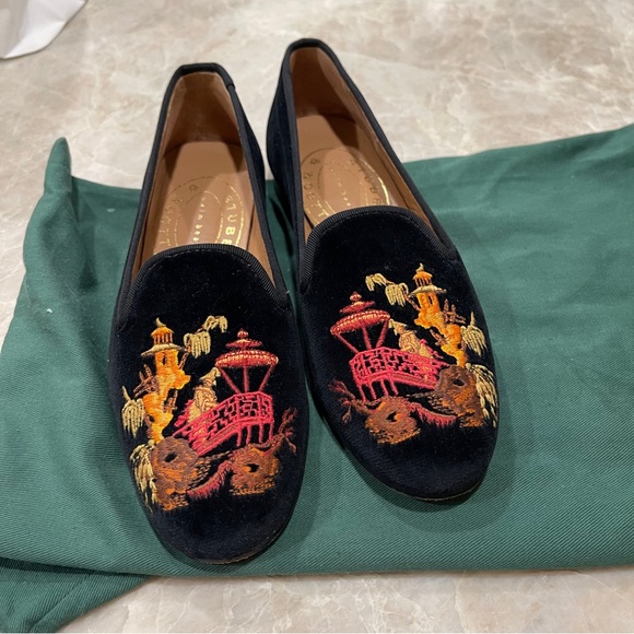 Stubbs & Wooten velvet loafer - Picture 3 of 5